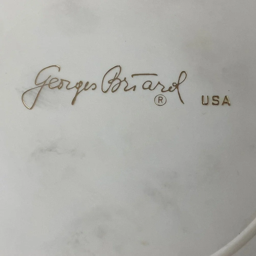 Vintage Georges Briard Ice Bucket American‎ Country Pottery Blue Design 1960's